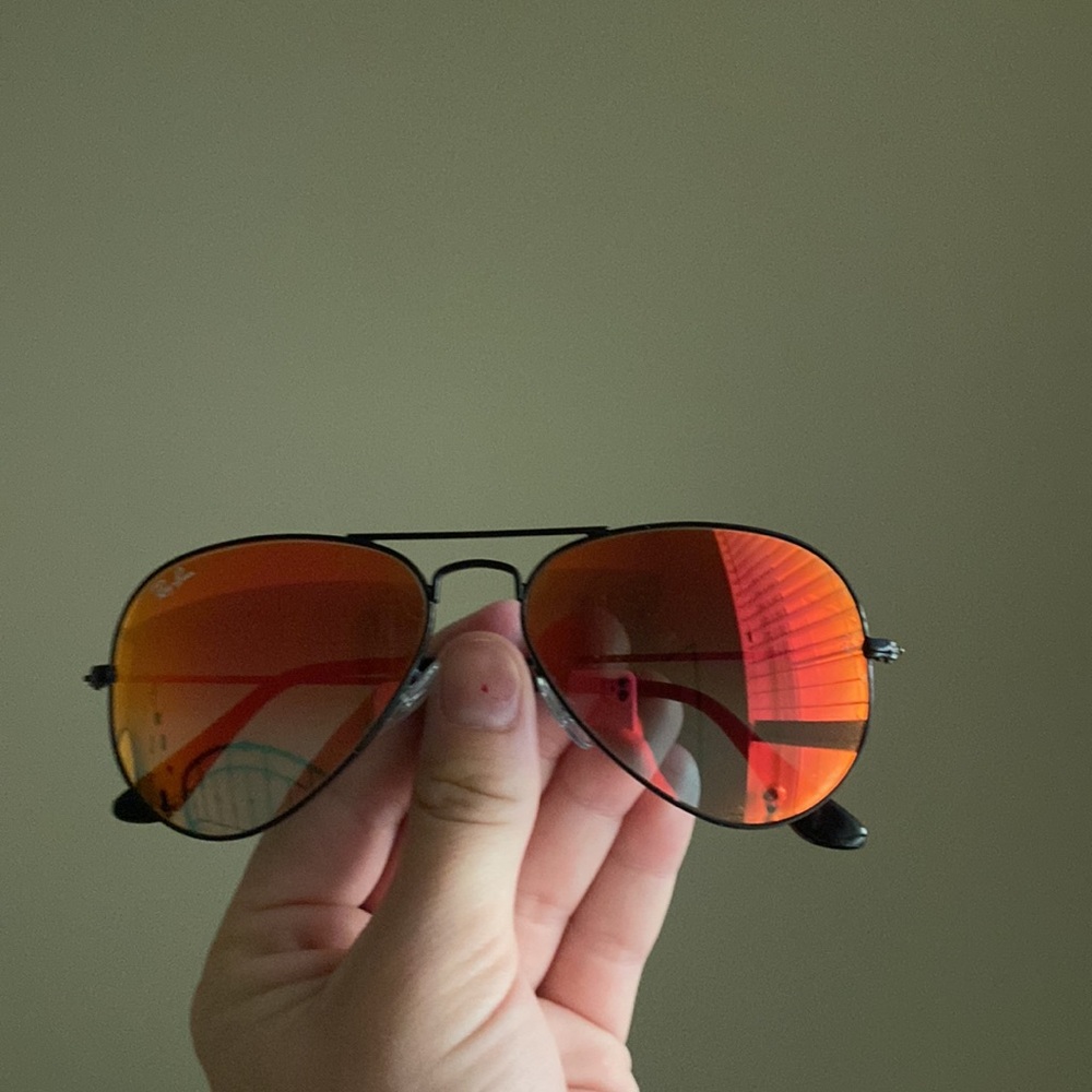 RayBan reflective aviator sunglasses - Picture 3 of 4